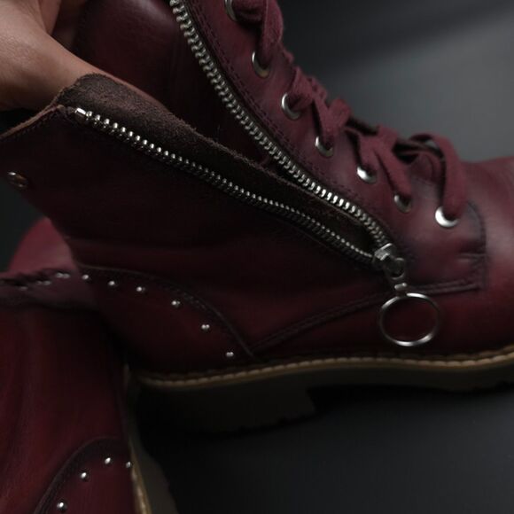 PIKOLINOS Vicar lace-up ankle boots Studded Moto Biker Indie Grunge Boho 90s Y2k - Picture 7 of 9